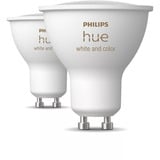 Philips Hue White & Color Ambiance GU10 Spot Intelligente Confezione Doppia, Lampada a LED 