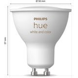 Philips Hue White & Color Ambiance GU10 Spot Intelligente Confezione Doppia, Lampada a LED 