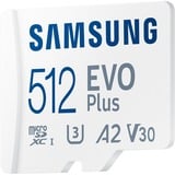 SAMSUNG MB-MC512S 512 GB MicroSDXC UHS-I, Scheda di memoria bianco, 512 GB, MicroSDXC, UHS-I, 160 MB/s, Class 3 (U3), V30