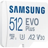 Samsung MB-MC512S 512 GB MicroSDXC UHS-I, Scheda di memoria bianco, 512 GB, MicroSDXC, UHS-I, 160 MB/s, Class 3 (U3), V30