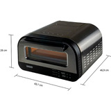 Unold 68816 macchina e forno per pizza 1 pizza(e) 1700 W Argento, Forno pizza accaio/Nero, 1 pizza(e), Argento, Acciaio inox, 30 cm, Digitale, 450 °C