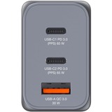 Verbatim GNC-65 Universale Nero, Grigio AC Ricarica rapida Interno, Caricabatterie grigio, Interno, AC, 20 V, Nero, Grigio