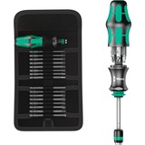 Wera Kompakt 60 KK Set di bussole Nero/Verde, Set di bussole, 1/4", Metrico, 17 testina/e, 10,15,20,25,30,40 mm, PH1,PH2,PH3,PZ1,PZ2,PZ3