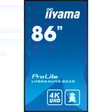 iiyama LH8664UHS-B2AG visualizzatore di messaggi Pannello piatto per segnaletica digitale 2,17 m (85.6") Wi-Fi 500 cd/m² 4K Ultra HD Nero Processore integrato Android 11 24/7, Public Display Nero (opaco), Pannello piatto per segnaletica digitale, 2,17 m (85.6"), 3840 x 2160 Pixel, Wi-Fi, 24/7