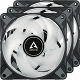ARCTIC P12 PWM PST A-RGB 0dB Case per computer Ventilatore 12 cm Nero, Bianco 3 pz Nero/trasparente, Ventilatore, 12 cm, 2000 Giri/min, 48,8 pdc/min, 82,91 m³/h, Nero, Bianco