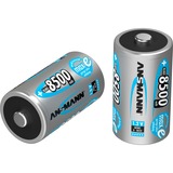 Ansmann 5035362 batteria per uso domestico D Nichel-Metallo Idruro (NiMH) argento, D, Nichel-Metallo Idruro (NiMH), 1,2 V, 8500 mAh, 33 x 33 x 61,5 mm