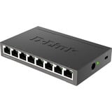 D-Link DGS-108 Non gestito L2 Gigabit Ethernet (10/100/1000) Nero, Interruttore Nero, Non gestito, L2, Gigabit Ethernet (10/100/1000), Full duplex
