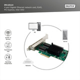 Digitus Ethernet Gigabit a 4 porte, Scheda di rete 