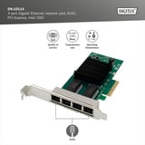 Digitus Ethernet Gigabit a 4 porte, Scheda di rete 