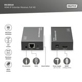 Digitus Ricevitore Extender HDMI IP DS-55518, Full HD, Estensione HDMI Nero