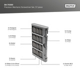 Digitus Set di cacciaviti per meccanici di precisione, Set di bit grigio