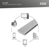 Digitus Set di cacciaviti per meccanici di precisione, Set di bit grigio