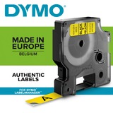 Dymo D1 - Standard Etichette - Nero su giallo - 12mm x 7m Nero su giallo, Poliestere, Belgio, -18 - 90 °C, DYMO, LabelManager, LabelWriter 450 DUO