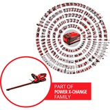 EINHELL GE-CH 1846 Li Kit, Tagliasiepi rosso/Nero