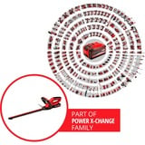 EINHELL Power X-Change Tagliasiepi a batteria GC-CH 1846 Li, 18 Volt rosso/Nero
