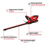 EINHELL Power X-Change Tagliasiepi a batteria GC-CH 1846 Li, 18 Volt rosso/Nero