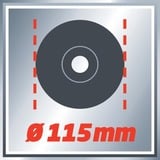 EINHELL TE-AG 115/600, Smerigliatrice angolare rosso/Nero
