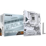GIGABYTE B850 EAGLE WIFI7 ICE Scheda madre - CPU AMD Ryzen serie 9000, VRM digitale a 8+2+2 fasi, fino a 8200 MHz DDR5 (O.C.), 1x M.2 PCIe 5.0 + 2x M.2 PCIe 4.0, Wi-Fi 7, LAN 2.5 GbE, USB 3.2 Gen 2 bianco/Argento