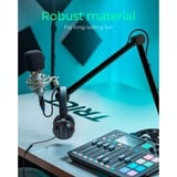 ICY BOX IB-MAG103B-T Asta di supporto per microfono Nero, Asta di supporto per microfono, Base di supporto da tavolo, Nero, Alluminio, Plastica, Acciaio, 3/8", Cina