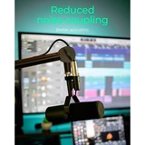 ICY BOX IB-MAG103B-T Asta di supporto per microfono Nero, Asta di supporto per microfono, Base di supporto da tavolo, Nero, Alluminio, Plastica, Acciaio, 3/8", Cina