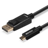 Lindy 43307 cavo e adattatore video 10 m USB tipo-C DisplayPort Nero Nero, 10 m, USB tipo-C, DisplayPort, Maschio, Maschio, Dritto