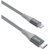 Nevox 1885 cavo Lightning 1 m Grigio, Argento argento/grigio, 1 m, Lightning, USB C, Maschio, Maschio, Grigio, Argento