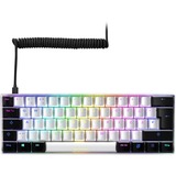 Sharkoon SGK50 S4 tastiera Wireless a RF + USB QWERTY Portoghese Bianco bianco/Nero, 60%, Wireless a RF + USB, QWERTY, LED RGB, Bianco