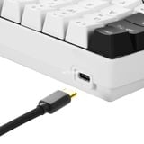 Sharkoon SGK50 S4 tastiera Wireless a RF + USB QWERTY Portoghese Bianco bianco/Nero, 60%, Wireless a RF + USB, QWERTY, LED RGB, Bianco