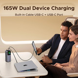 UGREEN PB726 Powerbank 20.000mAh 165W con cavo retrattile 