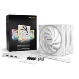 be quiet! Light Wings White | 140mm PWM high-speed Triple-Pack Case per computer Ventilatore 14 cm Bianco 3 pz, Ventola bianco, Ventilatore, 14 cm, 2200 Giri/min, 121,82 m³/h, Bianco