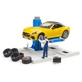 bruder bworld centro assistenza PKW + bruder Roadster,  veicolo da gioco 