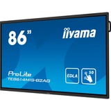 iiyama PROLITE TE8614MIS-B2AG Pannello piatto per segnaletica digitale 2,17 m (85.6") LCD Wi-Fi 435 cd/m² 4K Ultra HD Nero Touch screen Processore integrato Android 24/7, Public Display Nero (opaco), Pannello piatto per segnaletica digitale, 2,17 m (85.6"), LCD, 3840 x 2160 Pixel, Wi-Fi, 24/7