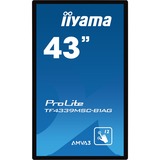 iiyama ProLite TF4339MSC-B1AG Monitor PC 109,2 cm (43") 1920 x 1080 Pixel Full HD LED Touch screen Multi utente Nero Nero, 109,2 cm (43"), 1920 x 1080 Pixel, Full HD, LED, 8 ms, Nero