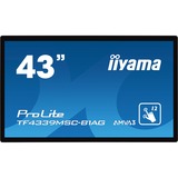 iiyama ProLite TF4339MSC-B1AG monitor touch screen 109,2 cm (43") 1920 x 1080 Pixel Multi-touch Multi utente Nero, Public Display Nero, 109,2 cm (43"), 400 cd/m², Full HD, LED, 16:9, 1920 x 1080 Pixel