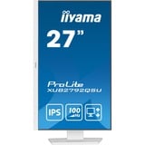 iiyama ProLite XUB2792QSU-W6 Monitor PC 68,6 cm (27") 2560 x 1440 Pixel Quad HD LED Bianco, Monitor LED bianco (matto), 68,6 cm (27"), 2560 x 1440 Pixel, Quad HD, LED, 0,4 ms, Bianco
