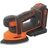 BLACK+DECKER Akku-Dreieckschleifer Mouse BDCDS18, 18Volt, Deltaschleifer, Delta Sanders arancione /Nero, 18Volt, Deltaschleifer