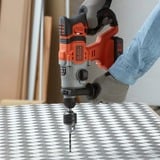 BLACK+DECKER BCD900E2K, Trapano a percussione arancione /Nero