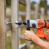 BLACK+DECKER BCD900E2K, Trapano a percussione arancione /Nero