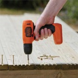 BLACK+DECKER BDCD8 Senza chiave Nero, Arancione, Trapano avvitatore arancione /Nero, Trapano con impugnatura a pistola, Senza chiave, 1 cm, 2 cm, 1 mm, 400 Giri/min