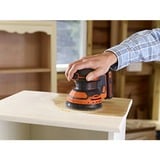 BLACK+DECKER BDCROS18 levigatrice portatile Levigatrice orbitale 12000 Giri/min Nero, Arancione, Levigatrice orbitale casuale arancione /Nero, Levigatrice orbitale, Nero, Arancione, 12000 Giri/min, 1,3 mm, 82,5 dB, 71,5 dB