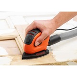 BLACK+DECKER BEW230K Levigatrice orbitale 11000 Giri/min Nero, Arancione 55 W arancione /Nero, Levigatrice orbitale, Nero, Arancione, 11000 Giri/min, 76 dB, 65 dB, AC