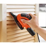BLACK+DECKER BEW230K Levigatrice orbitale 11000 Giri/min Nero, Arancione 55 W, Delta Sanders arancione /Nero, Levigatrice orbitale, Nero, Arancione, 11000 Giri/min, 76 dB, 65 dB, AC