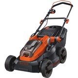 BLACK+DECKER CLM3820L2 Tagliaerba a spinta Batteria Nero, Arancione, Rasaerba Nero/Orange, Tagliaerba a spinta, 600 m², 38 cm, 3 cm, 8 cm, Lame rotanti