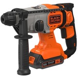 BLACK+DECKER Martello combinato a batteria BCD900E2K, 18Volt, Trapano a percussione arancione /Nero