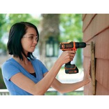 BLACK+DECKER Trapano avv.com.10.8vlitio 1,5ah, Trapano avvitatore Nero/Orange, 5ah, Trapano con impugnatura a pistola, Senza chiave, 1 cm, 2,5 cm, 1 cm, 1 mm
