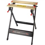 BLACK+DECKER WM301 Banchi di lavoro, Banco di lavoro Nero/marrone, Bamboo, Acciaio, Nero, 341 mm, 760 mm