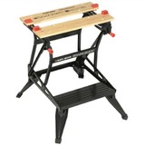 BLACK+DECKER WM536 Banchi di lavoro, Banco di lavoro Nero/marrone, Acciaio, Legno, Nero, 384 mm
