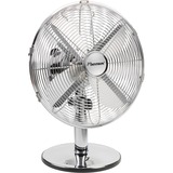 Bestron DFT35CH ventilatore Cromo argento, Ventilatore domestico con pale, Cromo, Tavolo, AC, 35 W, 220 - 240 V