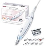 Beurer MP 62 Set per manicure/pedicure, Cura delle unghie bianco/Argento