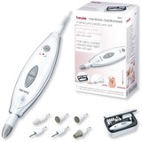Beurer Set per manicure/pedicure, Cura delle unghie bianco/grigio